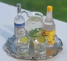 Load image into Gallery viewer, Vodka Tonic with Glasses and Pitcher on Platter
