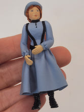 Load image into Gallery viewer, Handmade Clay Doll in Blue Dress
