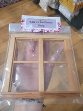 Load image into Gallery viewer, Dollhouse Miniature ~ 1:12 Scale, Wooden Double Window
