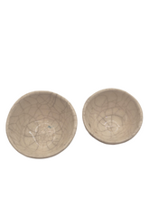 Load image into Gallery viewer, Glazed Ceramic Stacking Bowl Set 2pc Handpainted
