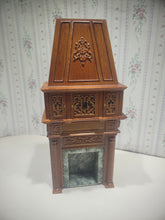 Load image into Gallery viewer, Tall Wooden Fireplace w/ Cabinets and Faux Marble
