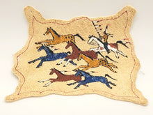 Load image into Gallery viewer, Dollhouse Miniature ~ 1:12 Scale, Sioux Horse Raid Rug - By Rainbow Hand
