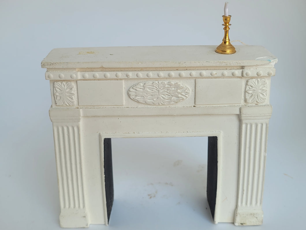 Pre-Owned Fireplace with Candle - As Is Condition