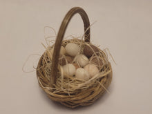 Load image into Gallery viewer, Brown and White Eggs in Round Basket
