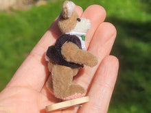 Load image into Gallery viewer, Stuffed Rabbit in Vest on Heart Stand
