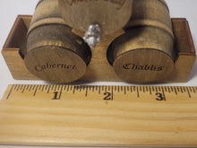Load image into Gallery viewer, Medium - Chardonnay, Cabernet, and Chablis Barrels on Wood Holder
