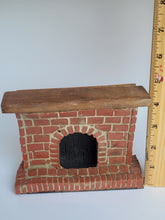 Load image into Gallery viewer, Handmade Brick Fireplace with Wooden Mantle
