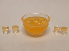 Load image into Gallery viewer, Orange Punch in Glass Bowl with 8 Glasses
