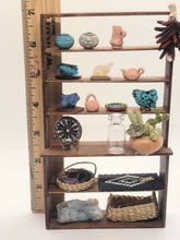 Load image into Gallery viewer, Dollhouse Miniature ~ 1:12 Scale, Wooden Shelf with Southwest Goodies
