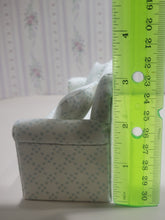 Load image into Gallery viewer, 2pc White &amp; Blue Polka Dot with Pillows
