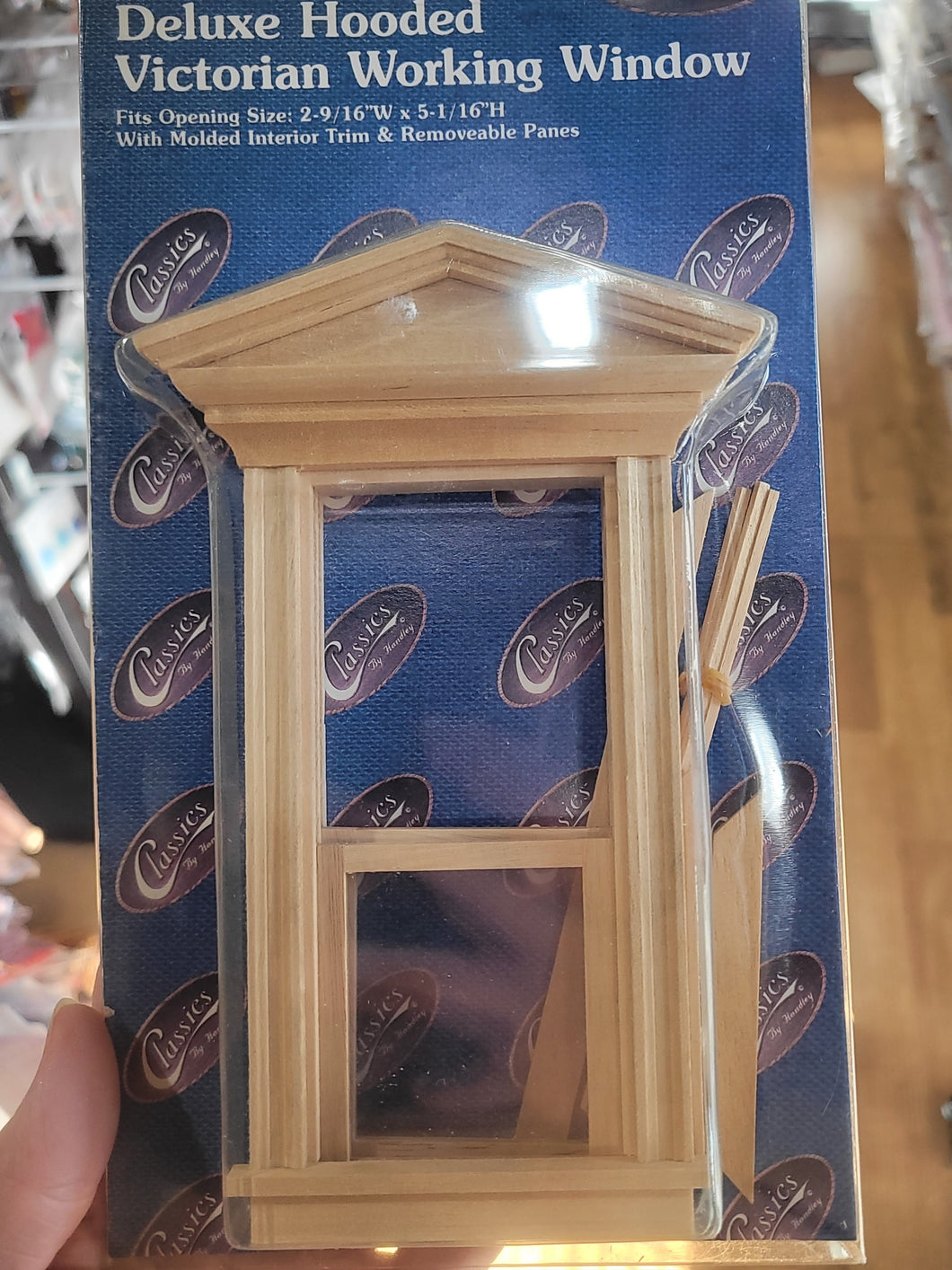 Dollhouse Miniature ~ 1:12 Scale, Deluxe Hooded Victorian Working Window