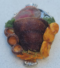 Load image into Gallery viewer, Roast Beef with Vegetables and Mushrooms on Metal Platter
