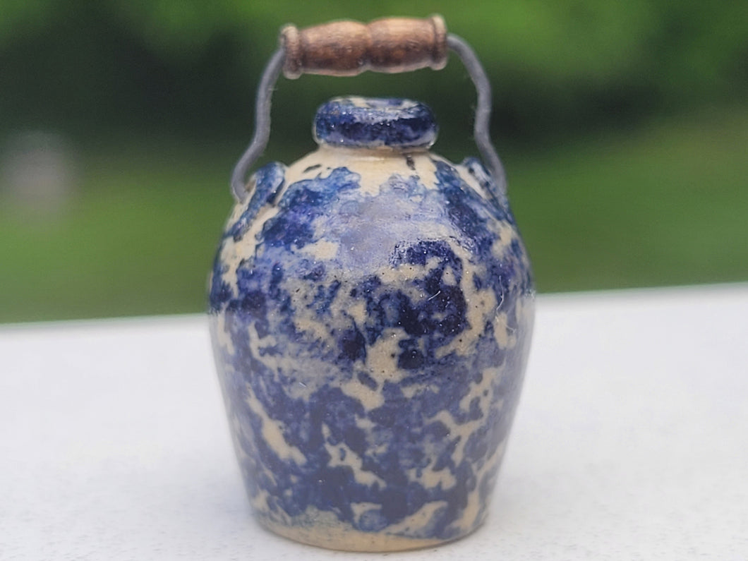 Jane Graber – Spongewear Pottery Jug with Wooden Handle