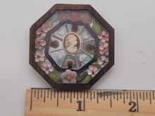 Load image into Gallery viewer, 1½&quot; Sailor&#39;s Valentine with Woman&#39;s Profile Emblem and Assorted Shells – by Pam Friend
