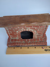 Load image into Gallery viewer, Handmade Brick Fireplace with Wooden Mantle
