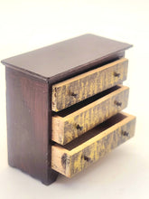 Load image into Gallery viewer, Dollhouse Miniature ~ 1:24 Scale, Dresser with Functional Patterned Drawers
