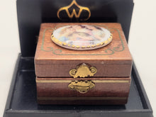 Load image into Gallery viewer, Dollhouse Miniature ~ 1:12 Scale, Ladies Jewelry Box with Medallion - Made by Reutter Porcelain
