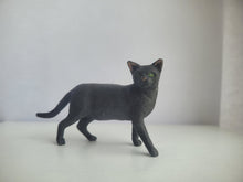 Load image into Gallery viewer, Black cat with Green Eyes Standing - by Karl Blindheim
