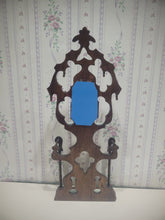 Load image into Gallery viewer, Ornate Wooden Hall Tree w/ Faux Marble Accent Vintage
