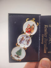Load image into Gallery viewer, Dollhouse Miniature ~ Christmas Plate Rack 1.388/6, 3 Winter Scenes by Reutter Porcelain
