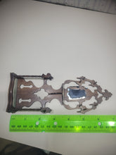 Load image into Gallery viewer, Ornate Wooden Hall Tree w/ Faux Marble Accent Vintage
