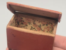Load image into Gallery viewer, Vintaged Toy Chest with Floral Wallpaper Interior
