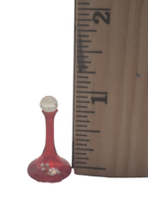 Load image into Gallery viewer, Red Glass Decanter with Stopper and 2 Champagne Flutes 3pc Set
