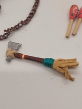 Load image into Gallery viewer, Dollhouse Miniature ~ 1:12 Scale, Leather Chest with Southwest Accessories Inside
