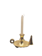 Load image into Gallery viewer, Alec Rothwell ‐ Golden Chamber Candlestick w/ Candle
