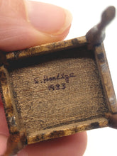 Load image into Gallery viewer, Dollhouse Miniature ~ 1:24 Scale, Vintage Wooden Side Table by S. Hoeltge - 1983
