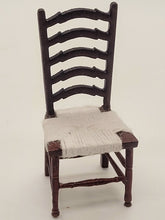 Load image into Gallery viewer, Dollhouse Miniature ~ 1:24 Scale, Ladderback Chair with Threaded Seat
