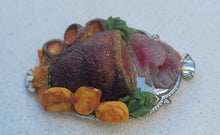 Load image into Gallery viewer, Roast Beef with Vegetables and Mushrooms on Metal Platter
