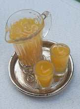 Load image into Gallery viewer, Orange Juice in Glass on Metal Platter
