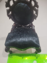 Load image into Gallery viewer, 2pc Set Bench and Side Chair Black Velvet and Mahogany
