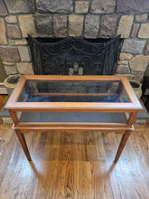 Load image into Gallery viewer, Vintage Wood &amp; Glass Display Table / Curio Cabinet

