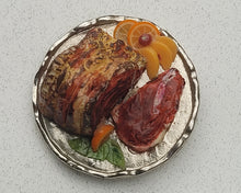 Load image into Gallery viewer, Roast Beef with Sliced Oranges Garnish on Metal Tray

