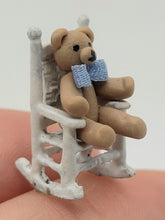 Load image into Gallery viewer, Dollhouse Miniature ~ ¼&quot; Scale, Small Bear in Rocking Chair
