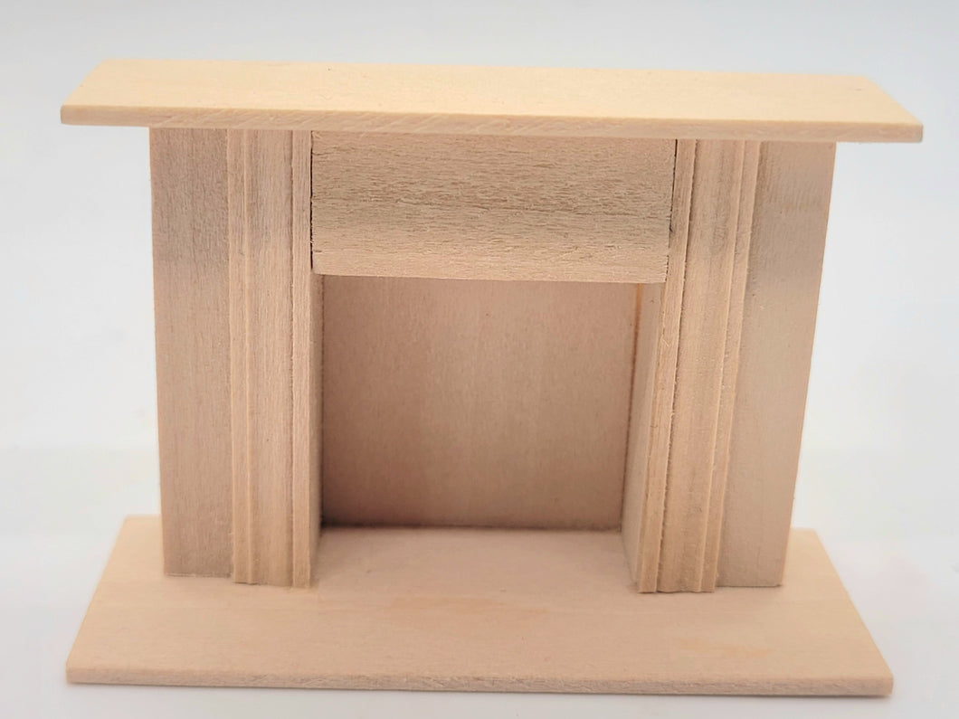Dollhouse Miniature ~ 1:24 Scale, Un-Painted Wooden Mantle