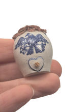 Load image into Gallery viewer, Eileen Vernon – Large Pottery Jug with Handpainted Bird, Heart Cutout and Fabric Lid

