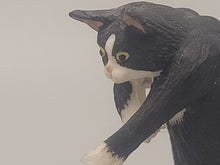 Load image into Gallery viewer, Resin Tuxedo Cat Playing
