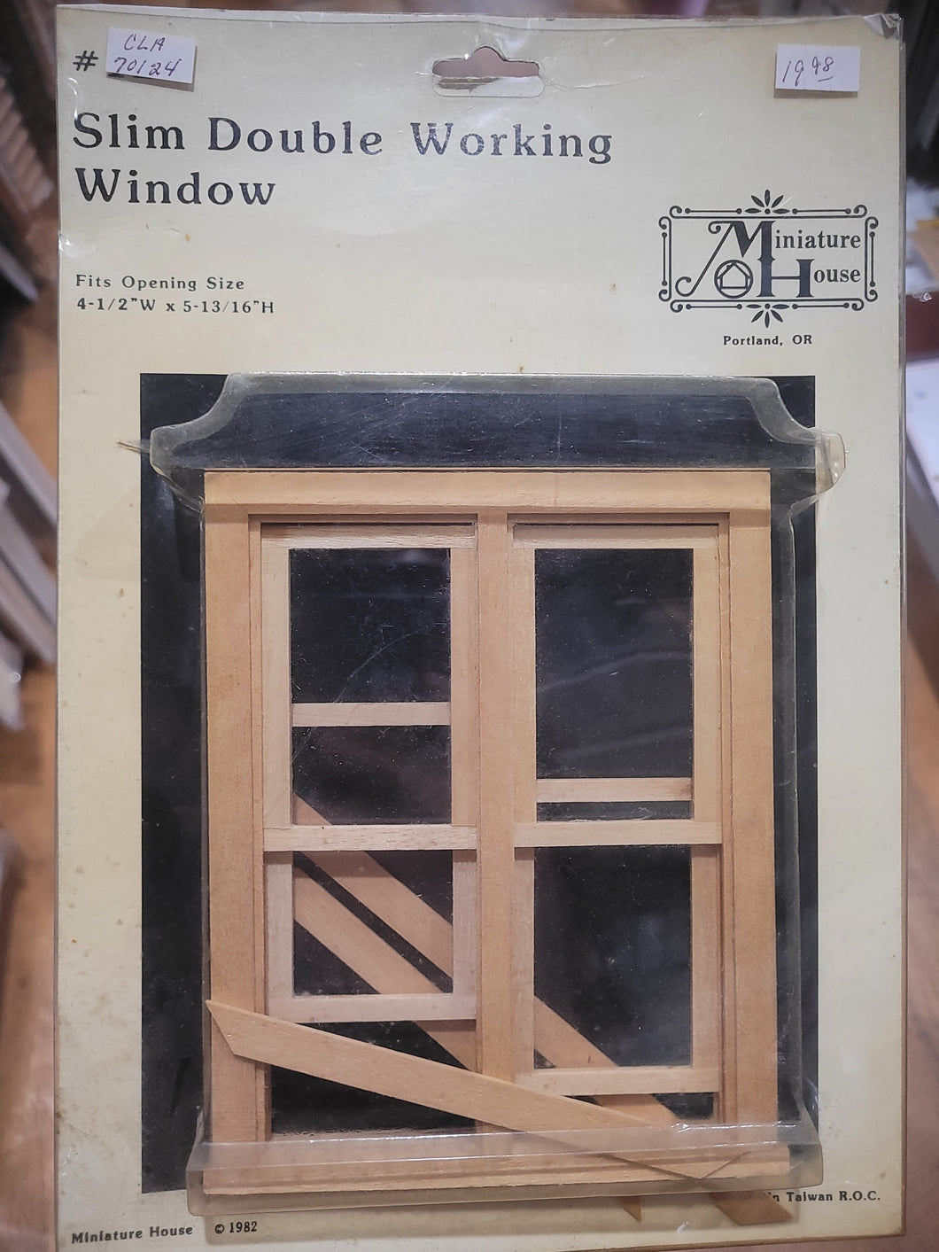 Dollhouse Miniature ~ Slim Double Working Window by Miniature House