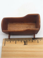 Load image into Gallery viewer, Dollhouse Miniature ~ 1:24 Scale, Vintage Wooden Crib Signed D2E

