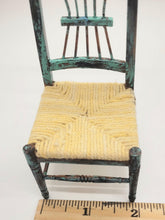 Load image into Gallery viewer, Dollhouse Miniature ~ 1:12 Scale, 3pc Living Room Set with Turquoise Decorated Credenza, Chair, and Baja-Style Rug
