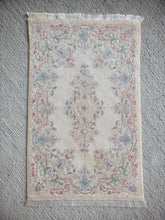 Load image into Gallery viewer, Dollhouse Miniature ~ Petit Point Ornate Rococo Accent Rug with Oval Medallion and Flourish Border - Ursula Sauerberg
