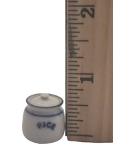 Load image into Gallery viewer, James Clark ‐ Handmade Pottery Jar Labeled 'Rice'
