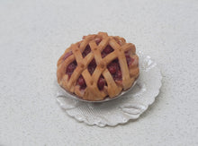 Load image into Gallery viewer, Cherry Pie with lattice in Baking Dish
