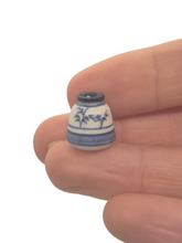 Load image into Gallery viewer, James Clark Pottery - Little Pot w/ No Lid Blue Design
