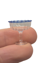 Load image into Gallery viewer, Glass Craft – Large Margarita Glass with Blue Wavy Rim
