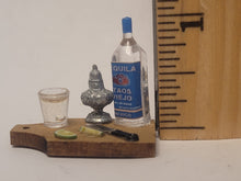Load image into Gallery viewer, Tequila Shot with Lime on Wooden Board
