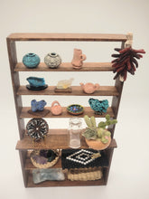 Load image into Gallery viewer, Dollhouse Miniature ~ 1:12 Scale, Wooden Shelf with Southwest Goodies
